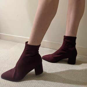 ASOS DESIGN Rally heeled sock boots - Size 11